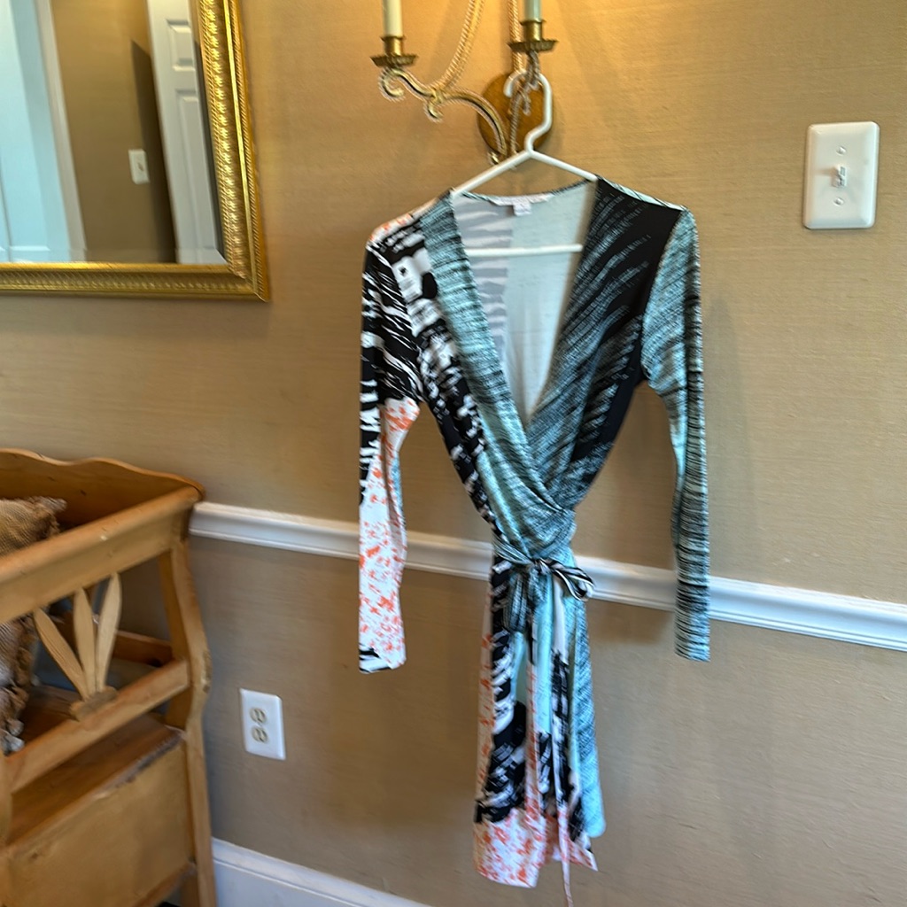 Diane Von Furstenberg Silk Jersey Wrap Dress. Multi Colored.